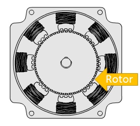 Stepper motor rotor teeth