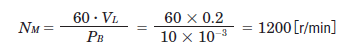 Speed conversion from linear to rotary speed