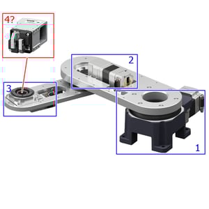 Motor axes for an OVR 3-axis SCARA robot