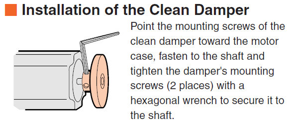 Installation of the clean damper