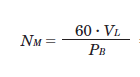 RPM formula for screws