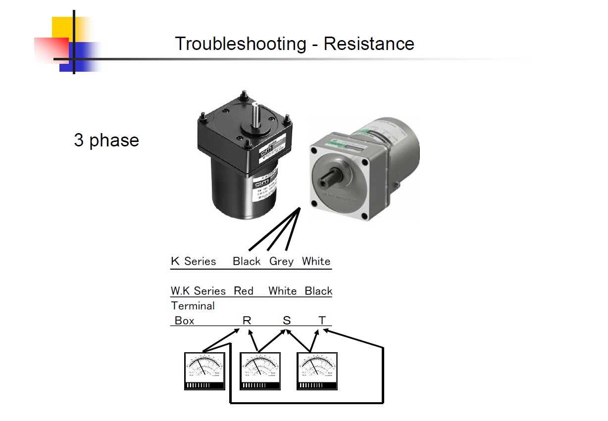 AC motor troublelshooting - measure winding resistance (three-phase)